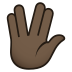 🖖🏿 vulcan salute: dark skin tone display on JoyPixels